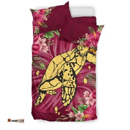 Polynesian Bedding Set Turtle Polynesian Hibiscus