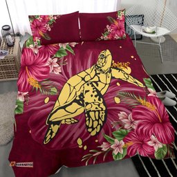 Polynesian Bedding Set Turtle Polynesian Hibiscus