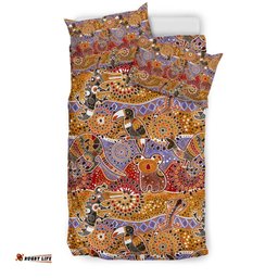 Aboriginal Bedding Sets, Kangaroo Kookaburra Koala Patterns Ver02