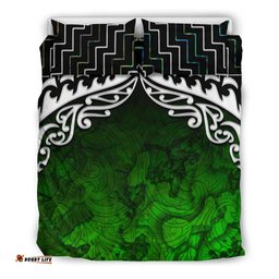 New Zealand Maori Silver Fern Poutama Bedding Set