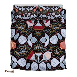 Aboriginal Bedding Set - Aboriginal Eucalyptus Seamless Pattern
