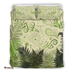 New Zealand Bedding Set Silver Fern Aotearoa Vibes Beige