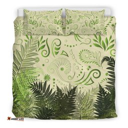 New Zealand Bedding Set Silver Fern Aotearoa Vibes Beige