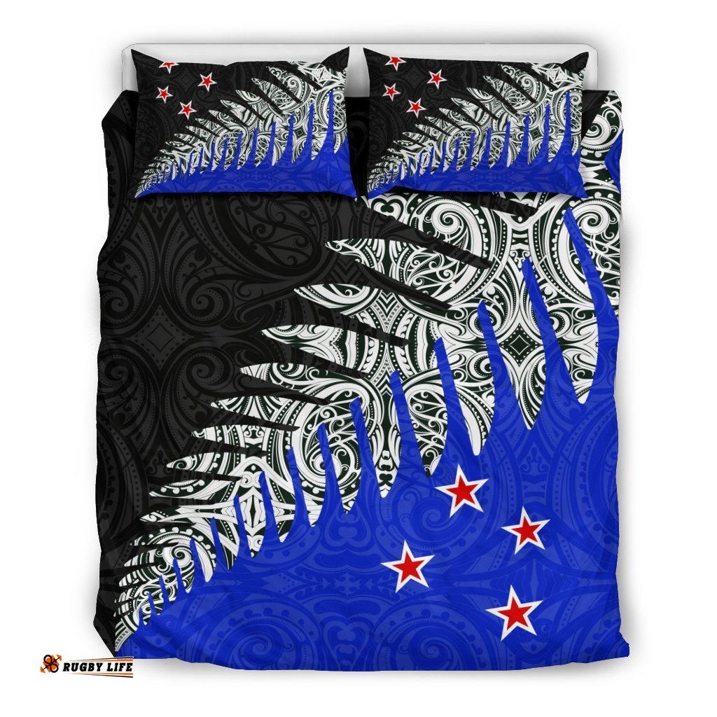 New Zealand Silver Fern Bedding Set Blue