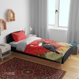 Personalised Palm Cockatoo Australia Christmas Bedding Set Merry Chrissie Banksia Flowers