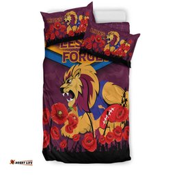 Brisbane Lions Anzac Day Bedding Set - Indigenous Art -