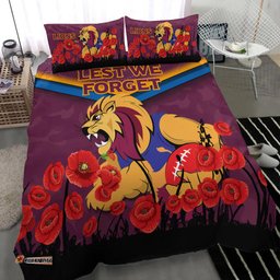 Brisbane Lions Anzac Day Bedding Set - Indigenous Art -