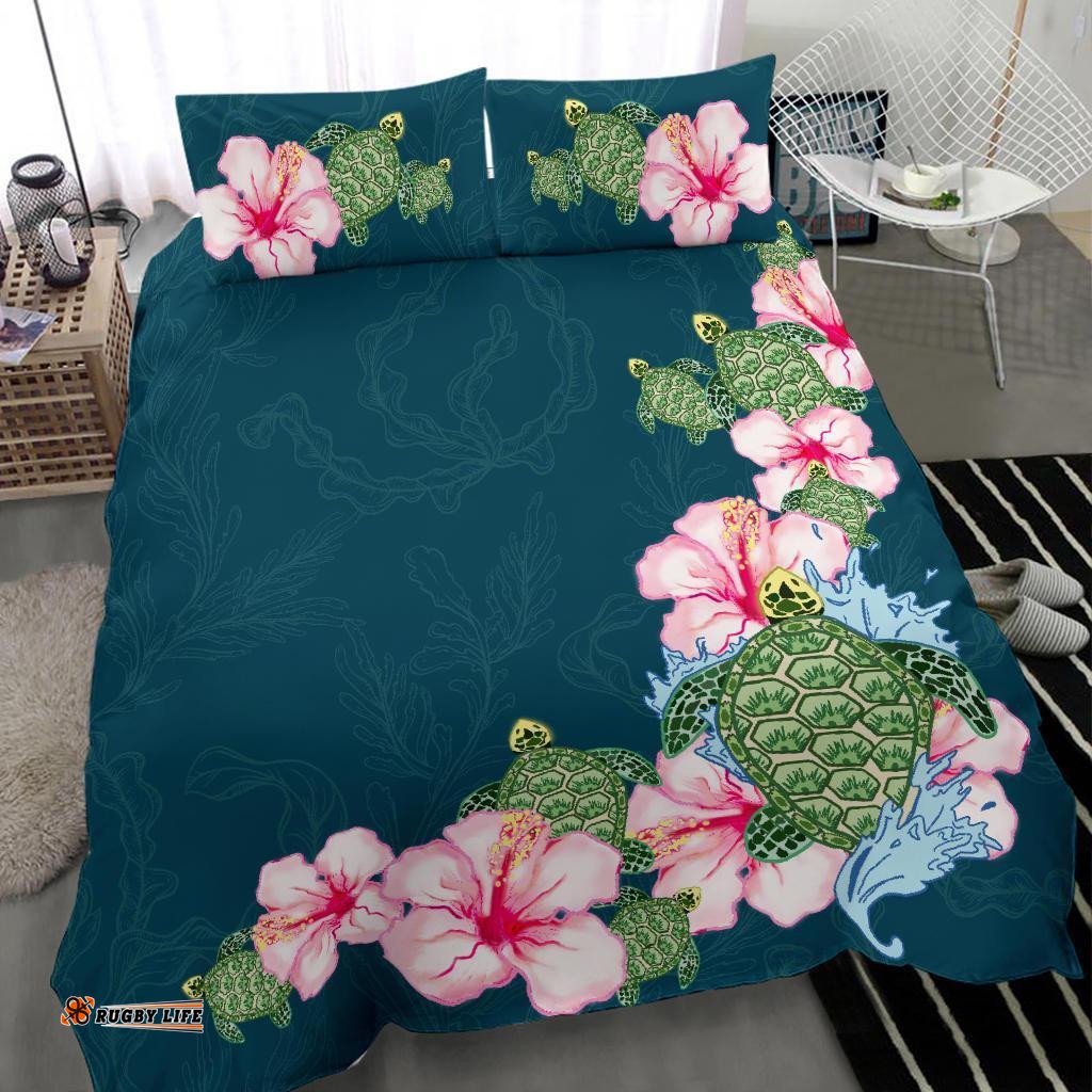 Hibiscus Turtle Bedding Set