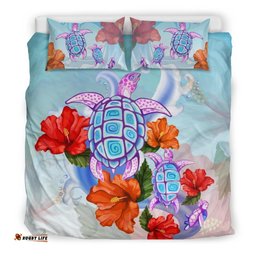 Turtle Hibiscus Bedding Set