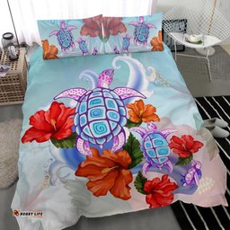 Turtle Hibiscus Bedding Set