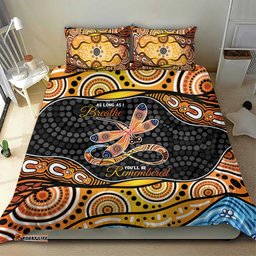 Aboriginal Dragonfly Bedding Set As Long As I Breathe You'll Be Remembered
