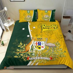Personalised Bedding Set - Australia Coat Of Arm In Rugby Style