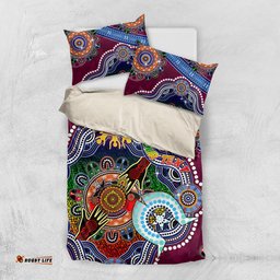 Personalised Broncos NAIDOC Week 2024 Bedding Set Australia Aboriginal Dot Painting DT02