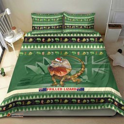 Aussie Frilled Lizard Bedding Set Merry Christmas