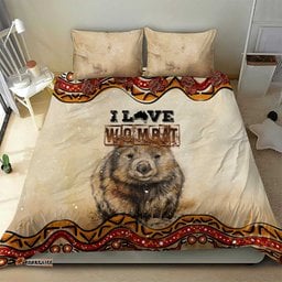 I Love Wombat Bedding Set Australian Aboriginal Art DT02
