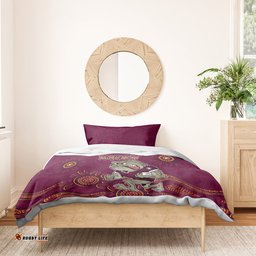 Custom QLD Maroons Cane Toad Blooded Aboriginal Inspired Bedding Set