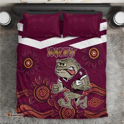 Custom QLD Maroons Cane Toad Blooded Aboriginal Inspired Bedding Set