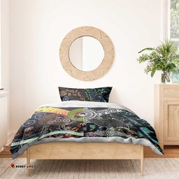 Personalised New Zealand and Australia Bedding Set Maori Mix Aboriginal Art Style