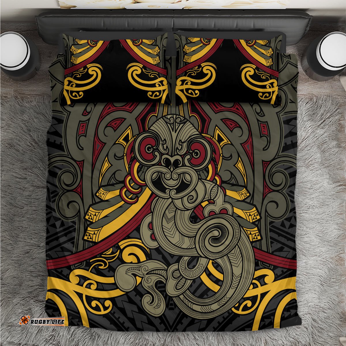 Maori Hei Tiki Tribal Tattoo Bedding Set