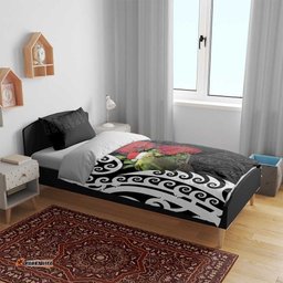 New Zealand Kakapo Christmas Bedding Set Meri Kirihimete Pohutukawa Flowers
