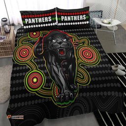 Panthers Indigenous Bedding Set Version Black Alternate
