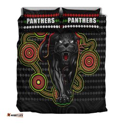 Panthers Indigenous Bedding Set Version Black Alternate