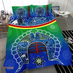 Personalised Bedding Set - Torres Strait Symbol With Aboriginal Patterns
