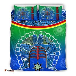 Personalised Bedding Set - Torres Strait Symbol With Aboriginal Patterns