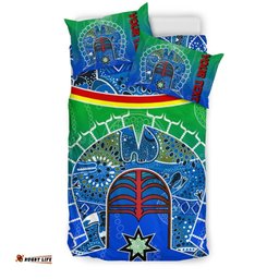 Personalised Bedding Set - Torres Strait Symbol With Aboriginal Patterns