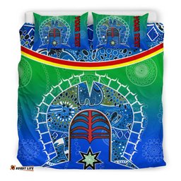 Personalised Bedding Set - Torres Strait Symbol With Aboriginal Patterns
