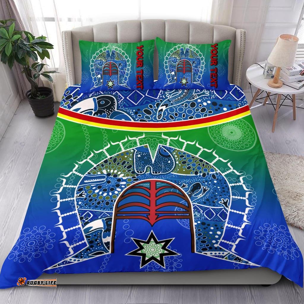 Personalised Bedding Set - Torres Strait Symbol With Aboriginal Patterns