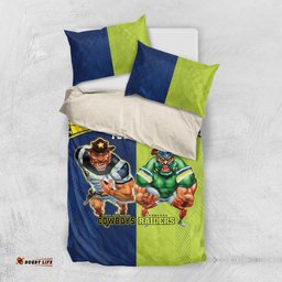 Custom Raiders and Cowboys Bedding Set Together Sporty Style