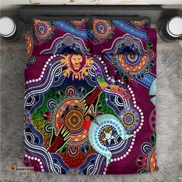 Custom NAIDOC Week 2024 Brisbane Lions Bedding Set Australia Aboriginal Dot Painting DT02