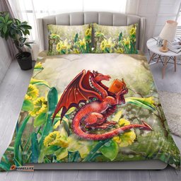 Wales Bedding Set Dragon With Flowers