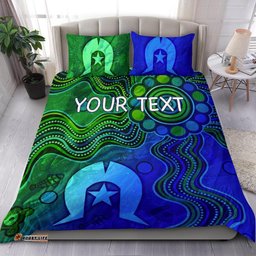 Custom Aboriginal Bedding Set , Torres Strait Islands Flag