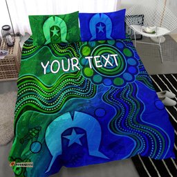 Custom Aboriginal Bedding Set , Torres Strait Islands Flag