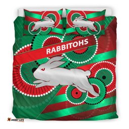 Rabbitohs Bedding Set Indigenous Bravery