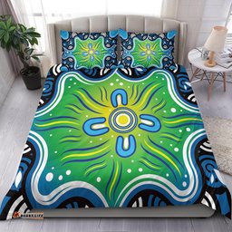 Aboriginal Bedding Set - Indegenous Dot Painting Art
