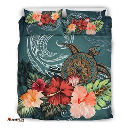 Turtle Polynesian Bedding Set Hibiscus Polynesian