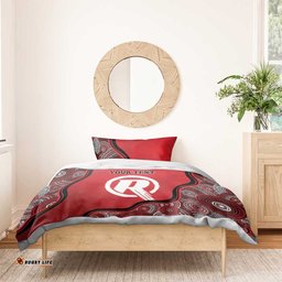 Custom Melbourne Renegades Bedding Set Indigenous Art Grunge Style