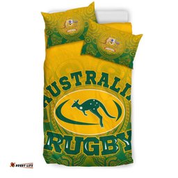 Aboriginal Bedding Set, Australia Rugby and Coat Of Arms Ver02