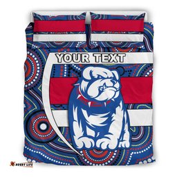 Custom Personalised Western Football Bulldogs Bedding Set Redamancy Indigenous Australian