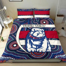 Custom Personalised Western Football Bulldogs Bedding Set Redamancy Indigenous Australian