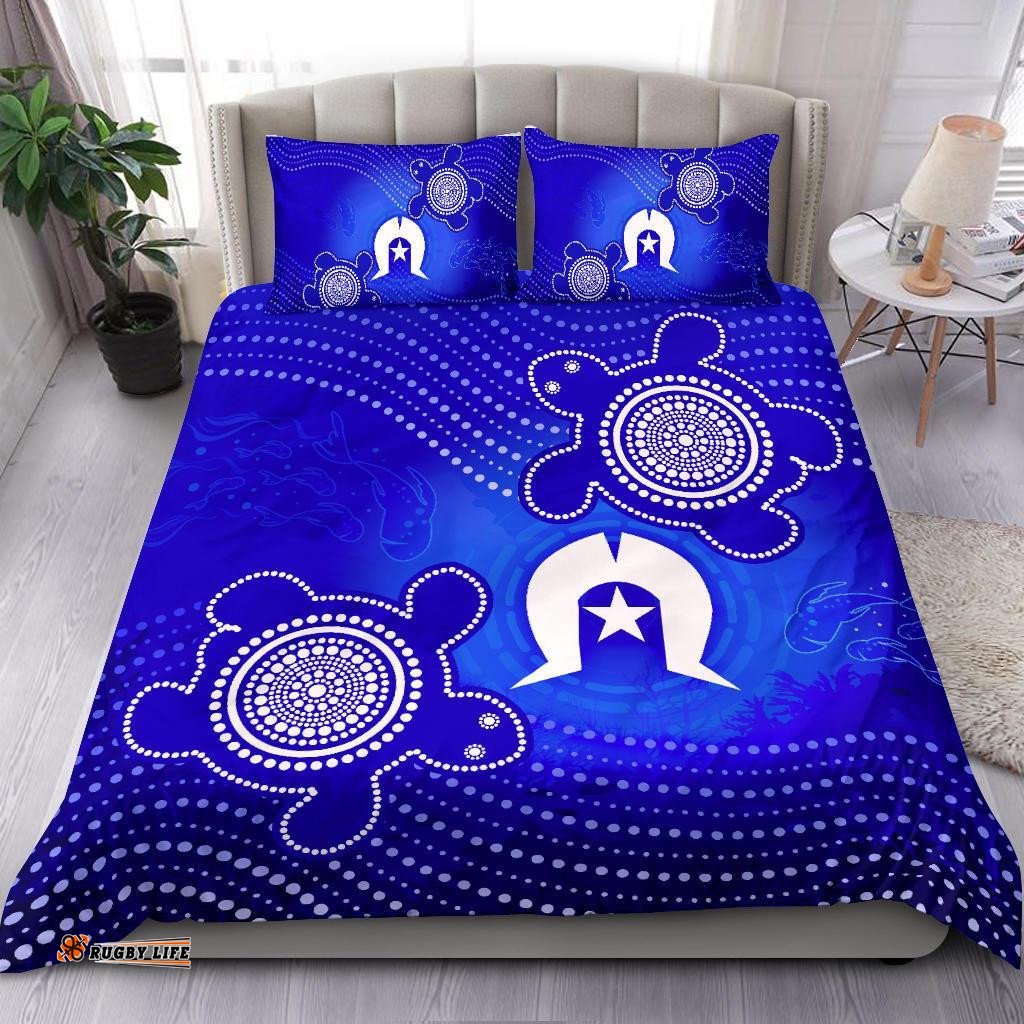 Torres Strait Islanders Bedding Set - Torres Symbol With Turtle
