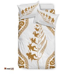 New Zealand Haka Fern Bedding Set Beige