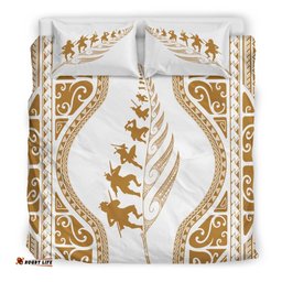 New Zealand Haka Fern Bedding Set Beige