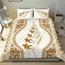 New Zealand Haka Fern Bedding Set Beige