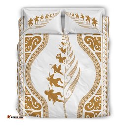 New Zealand Haka Fern Bedding Set Beige