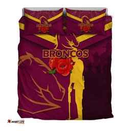 Brisbane Broncos Anzac Day Bedding Set - Indigenous Art -