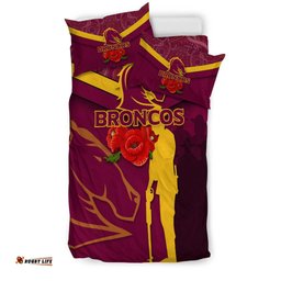 Brisbane Broncos Anzac Day Bedding Set - Indigenous Art -